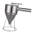thumbnail image 1 of Woeilo Kitchen Items Octopus Funnel Pancake Batter Dispenser Stainless Steel Funnel Silver, 1 of 5