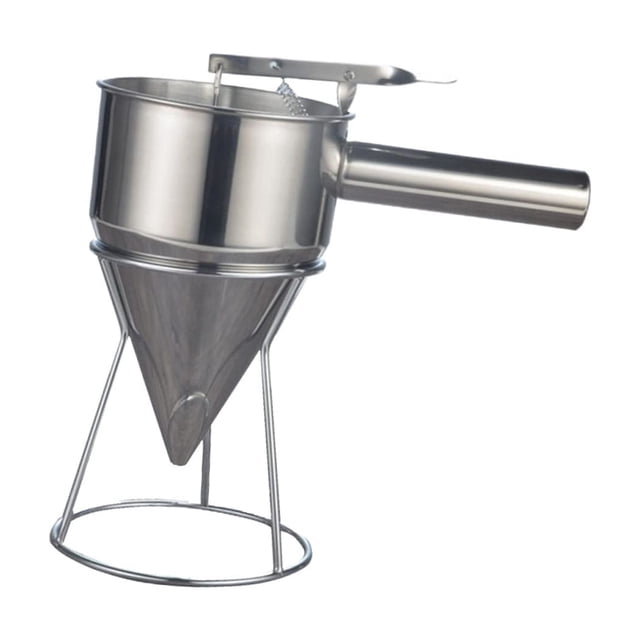 Woeilo Kitchen Items Octopus Funnel Pancake Batter Dispenser Stainless Steel Funnel Silver