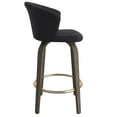 thumbnail image 5 of Tula 26" Contemporary Velvet Upholstered/Wood Counter Stool in Black, 5 of 5