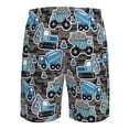 thumbnail image 6 of Naloa Blue Excavator Men's Beach Shorts, Surfing shorts, Swim trunks, Quick Dry Swim Trunks for Surfing Beach Fun - XX-Large, 6 of 9