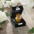 thumbnail image 7 of Small Cremation Urn for Human Ashes, Teak Wood Grain Keepsake Urn with Velvet Case, 7 of 7