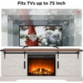 OKD Farmhouse 66" Electric Fireplace TV Stand for TVs up to 75