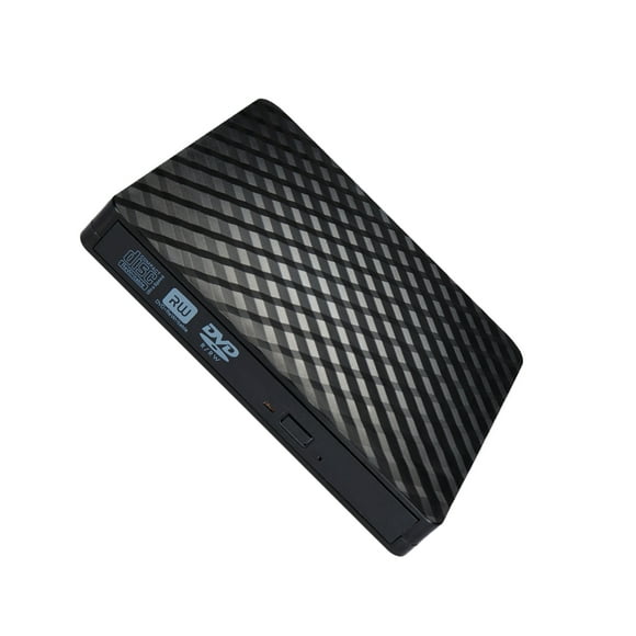Inteprter Software de instalación Reproductor de VCD portátil Compatible con CD VCD Unidad de DVD externa universal USB3.0 Cables de audio/vídeo negro