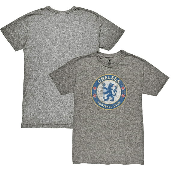 Men's 1863FC Heather Gray Chelsea Color Badge Vintage Tri-Blend T-Shirt
