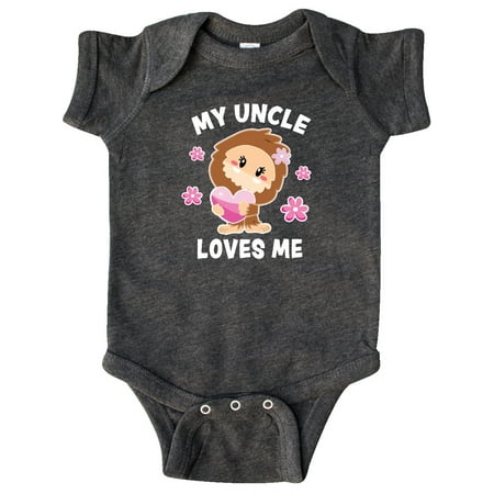 

Inktastic My Uncle Loves Me with Bigfoot Gift Baby Girl Bodysuit