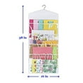 thumbnail image 4 of ProPik Hanging Double Sided Gift Bag Storage Organizer with Multiple Front and Back Pockets - Organize Your Gift Wrap, Tissue Paper, and Paper Bags 38 x 16 Inch PVC (White), 4 of 8
