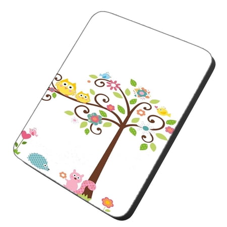 POPCreation Owl Flowers Squirrel Heart Mouse pads Gaming Mouse Pad 9.84x7.87 inches