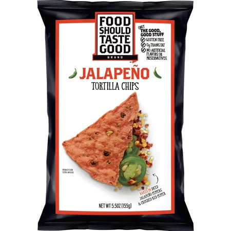 Tomato Jalapeno - Food Should Taste Good Jalapeno Tortilla Chips, 5.5 oz