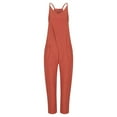 thumbnail image 4 of Jumpsuits for Women,Womens Jumpsuits Loose Fit Sleeveless Spaghetti Strap Long/Short Pant Romper Jumpsuit with Pockets, 4 of 7