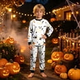 thumbnail image 4 of Enyan Halloween Pajamas Girls 2 Piece Cute Pumpkin/Ghost Print Pajama Long Sleeve Kid Pjs Set Girl Pajamas(3-4 Years), 4 of 7
