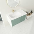 thumbnail image 2 of M optimized Bathroom Vanity with Ceramic Sink Top, Modern Wall-Mounted Floating Vanity Combo Storage Cabinet with Soft Close Door, for Bathroom Garden, 2 of 9