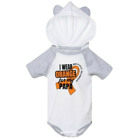 

Inktastic I Wear Orange For My Papa Multiple Sclerosis Awareness Gift Baby Boy or Baby Girl Bodysuit