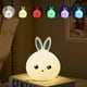thumbnail image 1 of Regalos de luz nocturna para niños y bebés - Lámpara de mesita de noche LED con forma de conejito Control de grifo Linterna de silicona multicolor Luz portátil para niños pequeños WD.WDQZL Hogar, 1 of 7