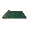 thumbnail image 2 of Ahgly Company Indoor Round Abstract Turquoise Blue Modern Area Rugs, 3' Round, 2 of 4