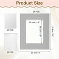 thumbnail image 2 of Uxcell 25Pcs Picture Mat 8"x10" Bevel Cut Frame Mattes with Backing for Display Art Measuring Elegant Gray, 2 of 7