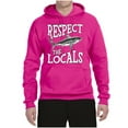 thumbnail image 2 of Wild Bobby Respect The Locals Save Our Oceans Shark Animal Lover Unisex Graphic Hoodie Sweatshirt, Fuschia, XX-Large, 2 of 6