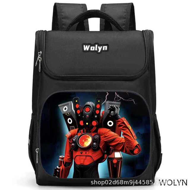 Toilet Monitor Student Bag, Backpack, 3D Printing, Game Characters, Travel Bag-SinKeeU