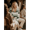 thumbnail image 5 of SHEWIN Womens Sweaters Striped Color Block Chunky Cardigans Button Down Long Sleeve V Neck Loose Knit Fall Sweater Coats Fashion, 5 of 10