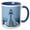 Blue/White, variant on 3drose, Maine, Port Clyde. Marshall Point Lighthouse in the Fog., 11oz Two-tone Green Mug