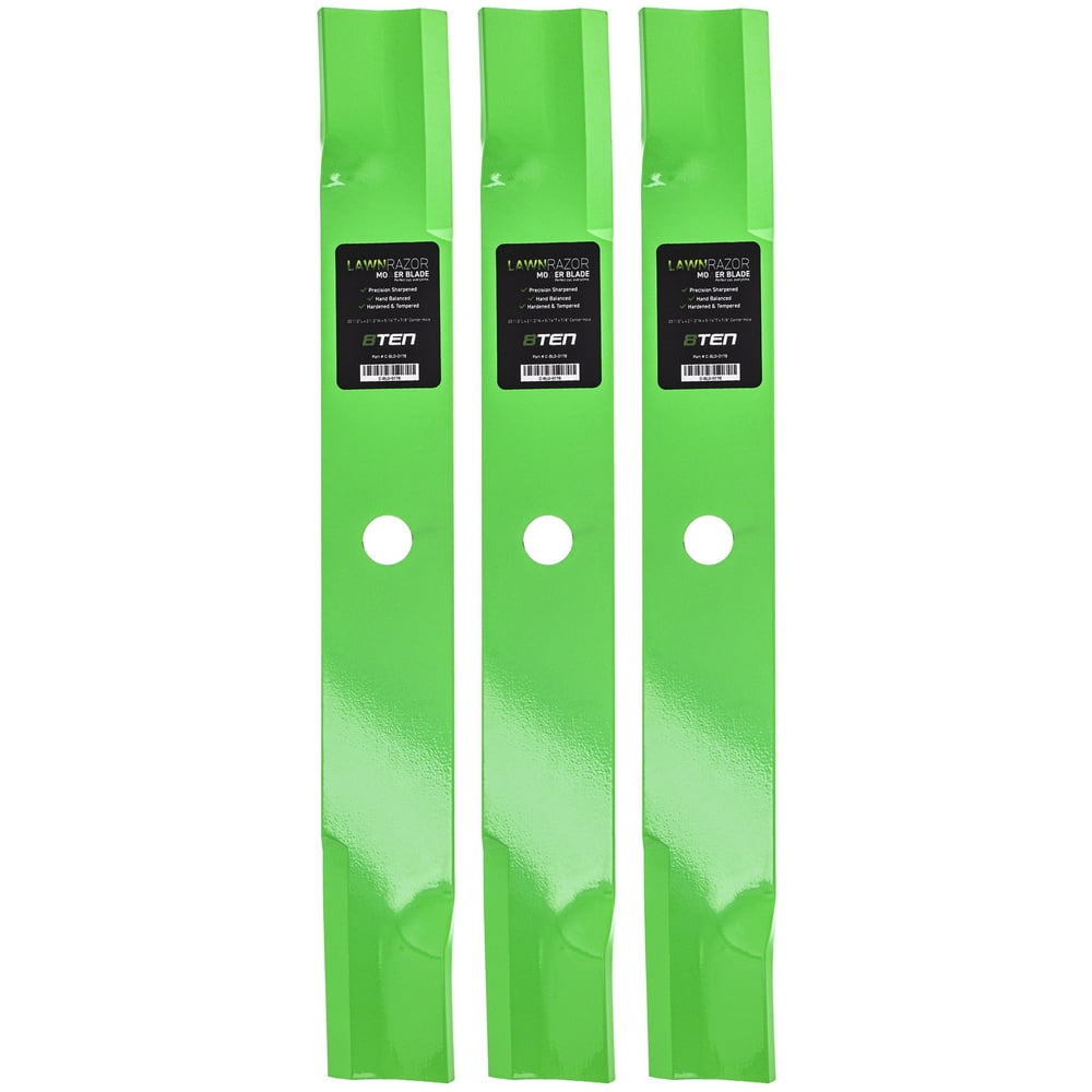 8TEN LawnRAZOR Hi Lift Blade for John Deere 60 inch 425 M141785 3 Pack