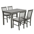 thumbnail image 2 of Duhome Dining Set 5-Piece Dining Room Set, 1 Farmhouse Wood Dining Table with 4 Fabric Chairs Set for Living Room, Grey, 2 of 9