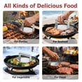 thumbnail image 4 of Walchoice Smash Burger Press, Stainless Steel Hamburger Smasher Tool for Griddle, 5.5” Round Flat Edge Grill Press for BBQ, Outdoor Cooking Indoor & Outdoor, 4 of 7