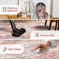 thumbnail image 2 of nuLOOM Desna SpinClean Machine Washable Faded Vintage Area Rug, 2' 6" x 10', Runner, Desna Brick, 2 of 12