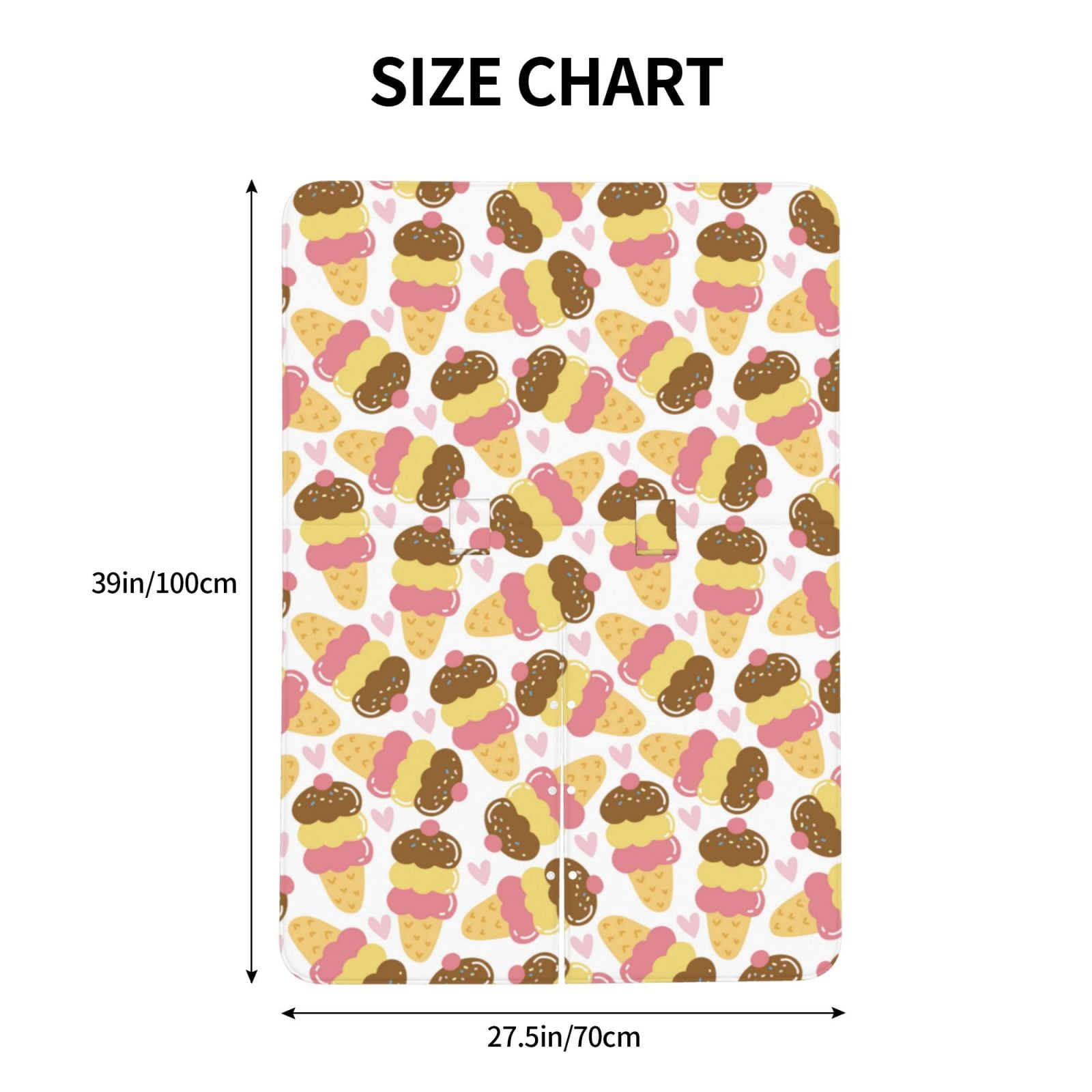 Naloa Cute Ice Cream Baby Car Seat Cover, Breathable Baby Carrier Cover, Multiuse Baby Carrier Cover & Nursing Breastfeeding Cover