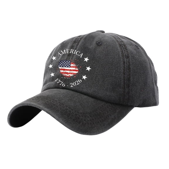 kaondbfi 4th of July Summer Patriotic Accessories Caps 250th Anniversary Usa Hat for Women Casual Independence Day Graphic Print Cowboy Hat Baseball Cap
