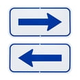 thumbnail image 1 of Uxcell 2-Pack Señales de Flecha Azules, 11.81 x 5.91 Señal de Flecha Reflectante de Una Sola Vía para Decoraciones de Jardín al Aire Libre, Señal de Calle [Blanco/Azul], 1 of 1