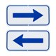 thumbnail image 1 of Uxcell 2-Pack Señales de Flecha Azules, 11.81 x 5.91 Señal de Flecha Reflectante de Una Sola Vía para Decoraciones de Jardín al Aire Libre, Señal de Calle [Blanco/Azul], 1 of 1