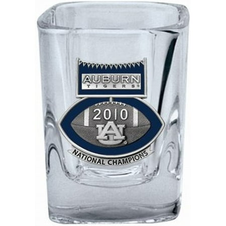 - Auburn Tigers 2010 BCS National Champions Football Logo Square Shot Glass Set