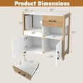 thumbnail image 3 of Costway Kitchen Storage Cabinet with Drawer, Pull-Out Shelf and 2 Doors for Dining Room, 3 of 10