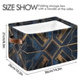 thumbnail image 4 of Yayeee Canvas Storage Basket with Handles for Shelves Fabric Bins Closet Organizer, Elegant Geometric Pattern, 4 of 8