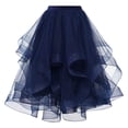 thumbnail image 5 of DuoJiaJ Tutu Skirts for Women A-Line Layered Knee Length Skirt Ballet Dancing Skirt Prom Party Skirts,Blue S, 5 of 5