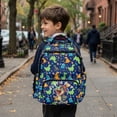 thumbnail image 4 of Yspwyqan Cute Dinosaur School Backpack for Kids, 17 Inch 600D Polyester Lightweight Bookbag, Multi-Pocket Fits 15.6 Laptop, Just A Boy for Elementary Middle Travel Back to School, 4 of 7