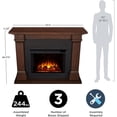 thumbnail image 4 of Real Flame Callaway 63" Grand Electric Fireplace in Chestnut Oak, 4 of 9