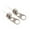 Silver, variant on UDIYO 1 Pair Female Earrings Eye-catching Zipper Ear Studs Exquisite Piercing Zip Ear Studs for Party