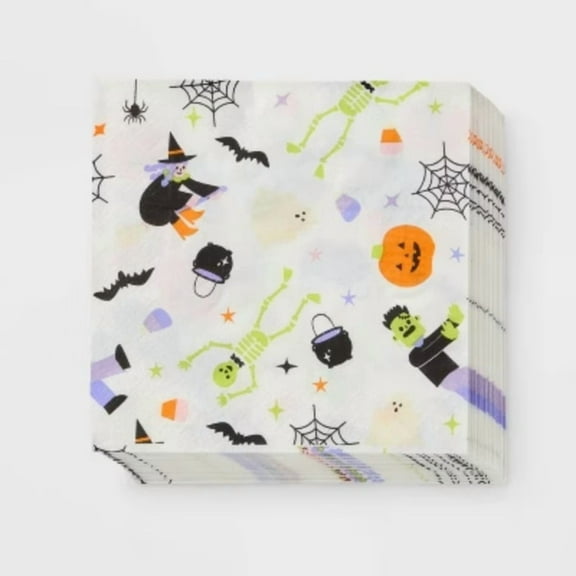 20ct Halloween Monster Party Lunch Napkin - Spritz