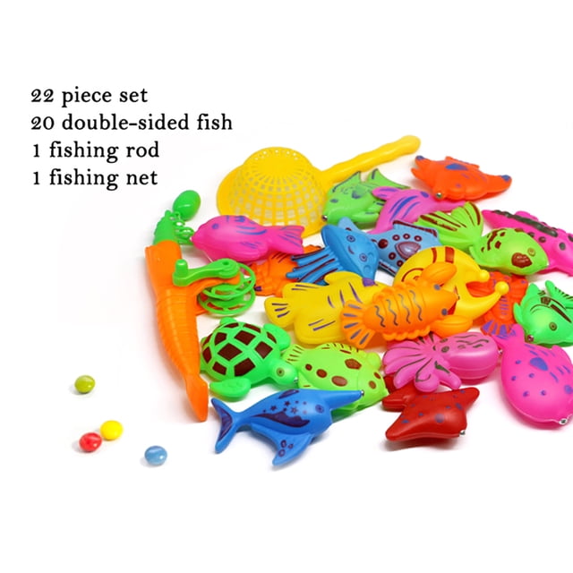 Juego de juguetes de pesca magnéticos, juguetes de baño para bebés, juegos de pesca, juguete para bañera para niños