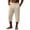 Beige, variant on Dress Pants for Men 3/4 Length Below Knee Straight Leg Capri Pants Summer Daily Wear Business Casual Pants with Pockets