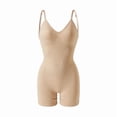 thumbnail image 6 of FNFYFH Waist Trainer Bodysuit for Women Backless Tummy Control Shapewear V Neck Seamless Full Body Shaper, 6 of 7