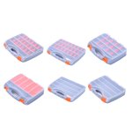 Boîte à outils Grilles de stockage Diviseurs amovibles Vis Tournevis Boîte de rangement réutilisable Noix de compartiment Réparateur de boîtier pour le stockage des outils 46*36*8