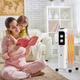 thumbnail image 3 of Gymax 1500W Oil Filled Radiator Heater Space Heater w/ 3 Heat Settings White, 3 of 9