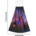 thumbnail image 3 of SKYSONIC Hanging Kitchen Towel 12 x 17 Inch Fireworks Towel Set 2 Pieces of Dry Towels for Kitchen, Bathroom, Laundry Room Table, 3 of 7