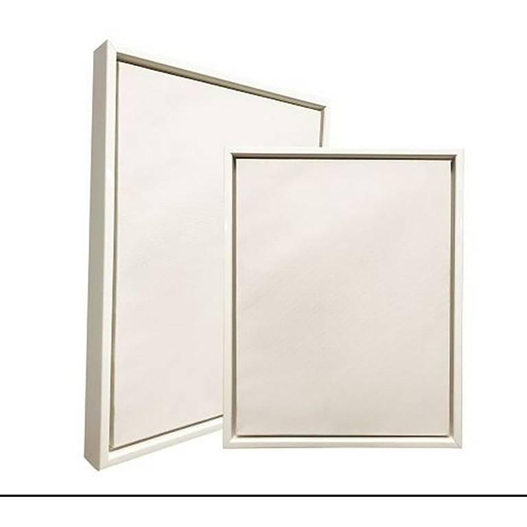 DIY Floating Frame for 16X20/40.7X50.8cm Canvas,0.6-0.8/1.5-2cm Deep.Picture Art Wall Décor,Art Canvas White Frame,a Frame Kit,Cut to Pieces,No
