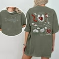 thumbnail image 3 of Unisex Twilight Book Cover Aesthetic Two Sides Vintage T-Shirt, Sizes S-5XL, Tbun, 3 of 6