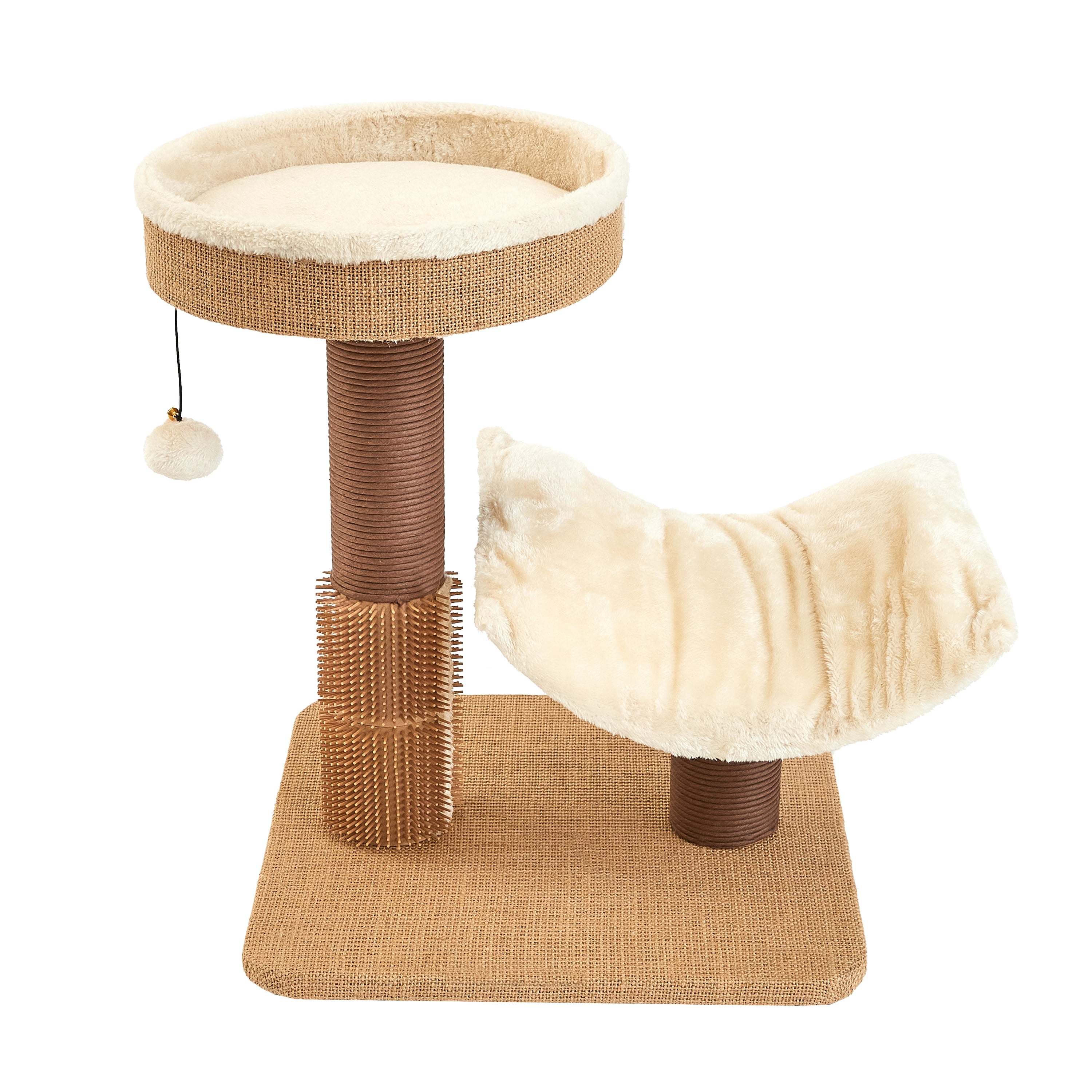 Two by Two Marquette - Beige Scratching Post Cat Furniture - 21.9 in. Tall