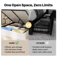 thumbnail image 6 of Frostbloom Queen Size Lift-Up Storage Platform Bed frame with Velvet Upholstered Headboard, Off-White, 6 of 9