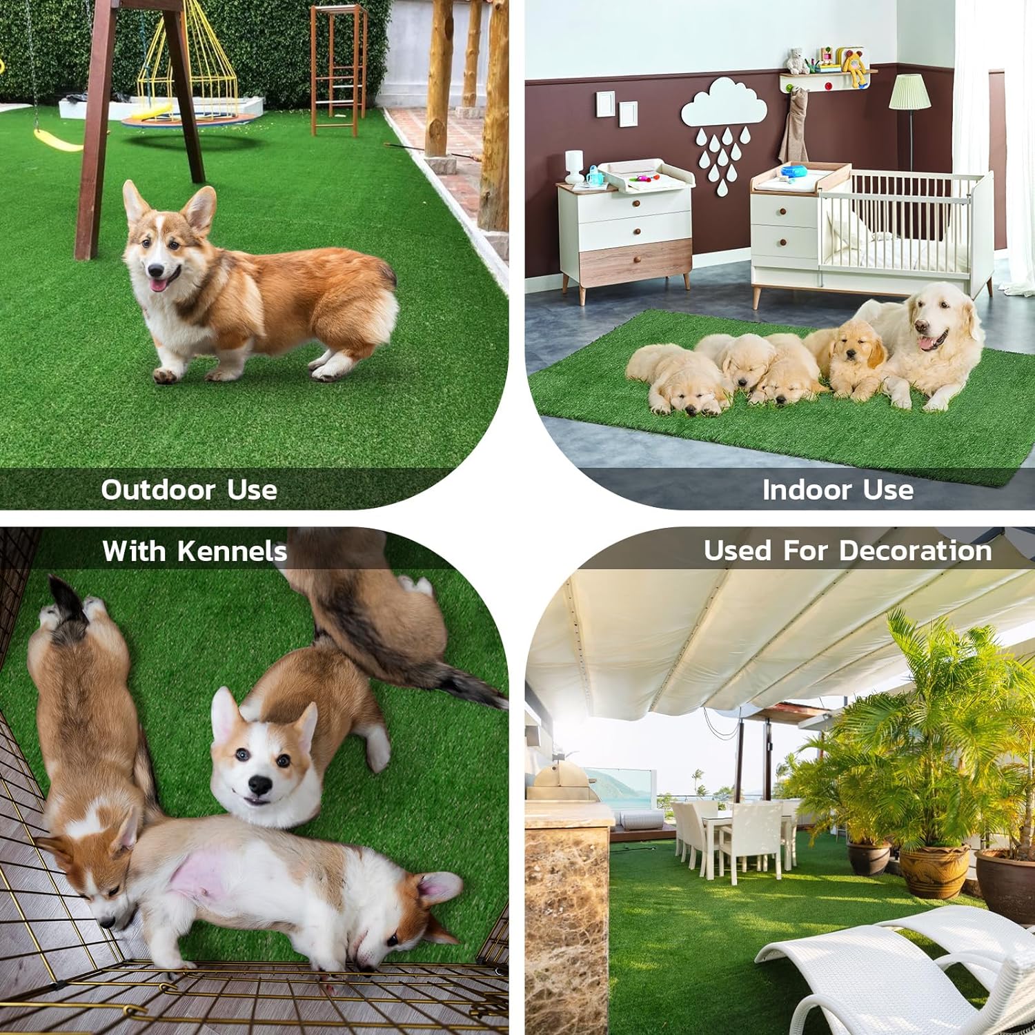 Sanmadrola Artificial Dog Grass Pad, 18x22 Inches, 2 Pack photo 8